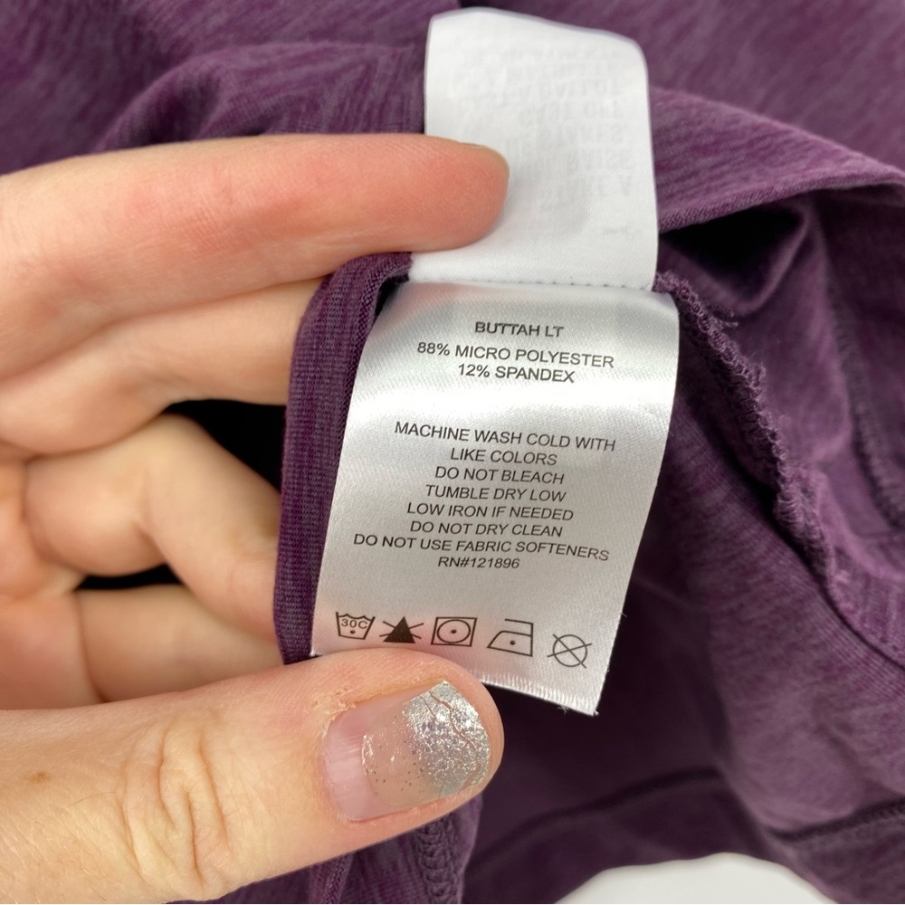 Title Nine Grace Raglan Tee Long Sleeve Purple - Picture 8 of 9